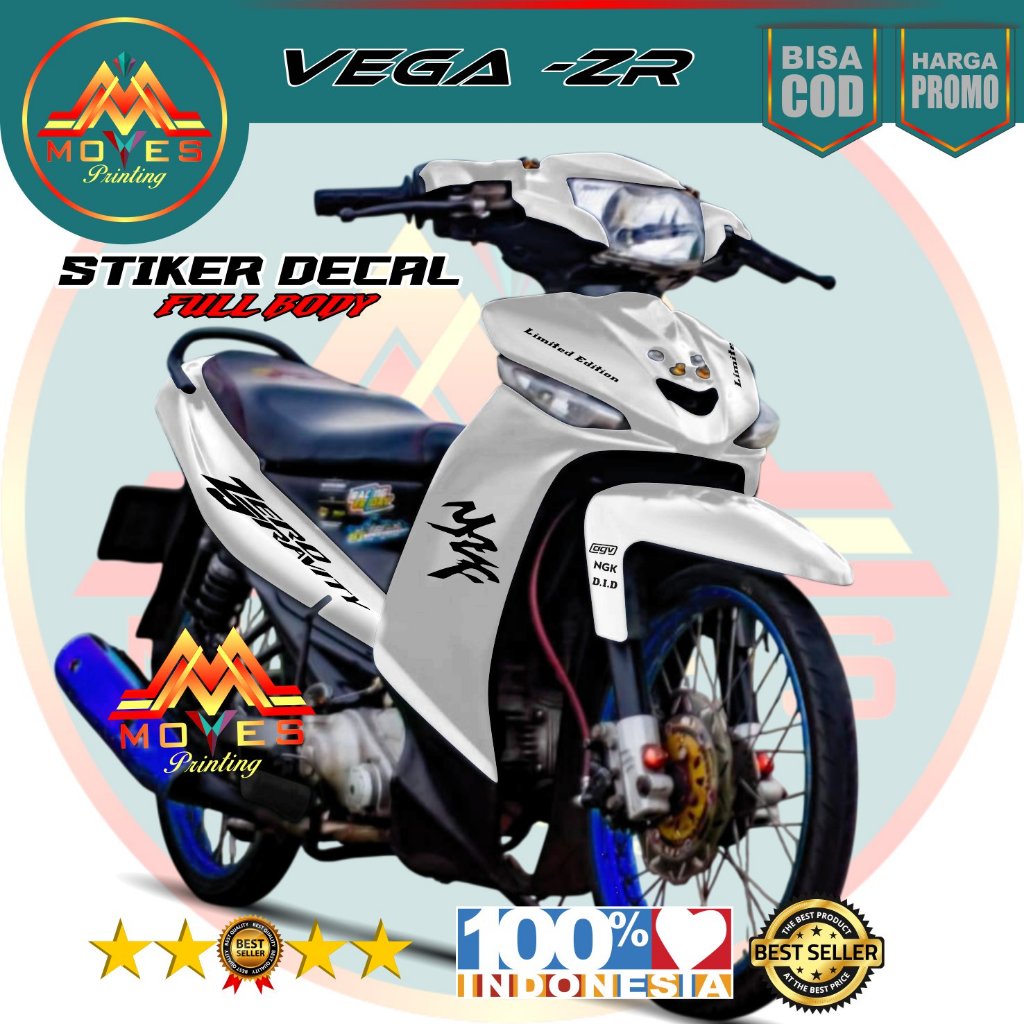 Decal Stiker Motor Full Body Vega Zr Polosan Racing Full Body