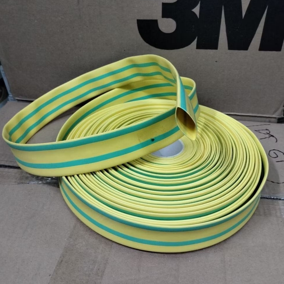 Heat srink kabel bakar / Yellow green / Selongsong bakar kabel 25mm