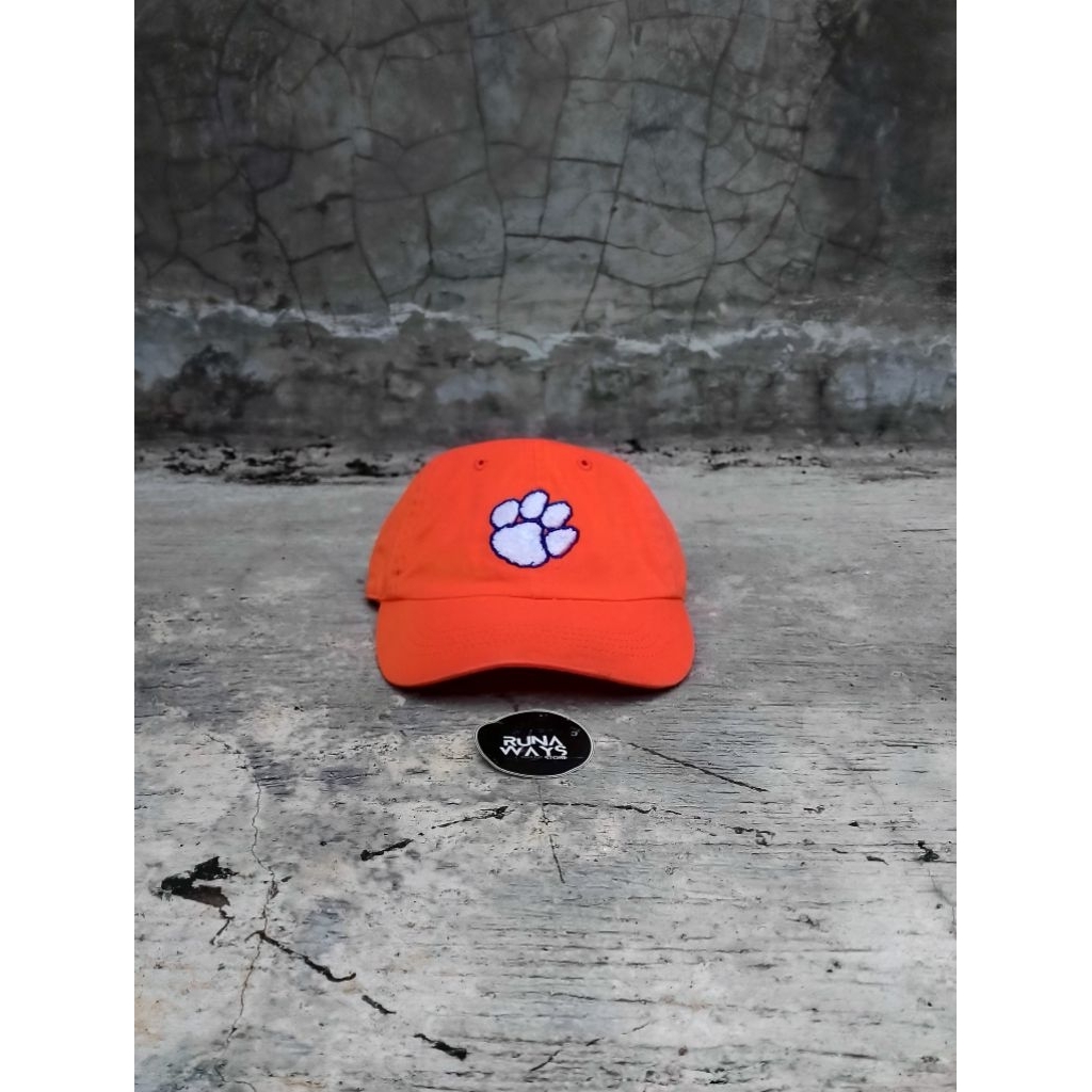 Top of the World Orange Clemson Tigers Team Logo Washed Adjustable Hat. 