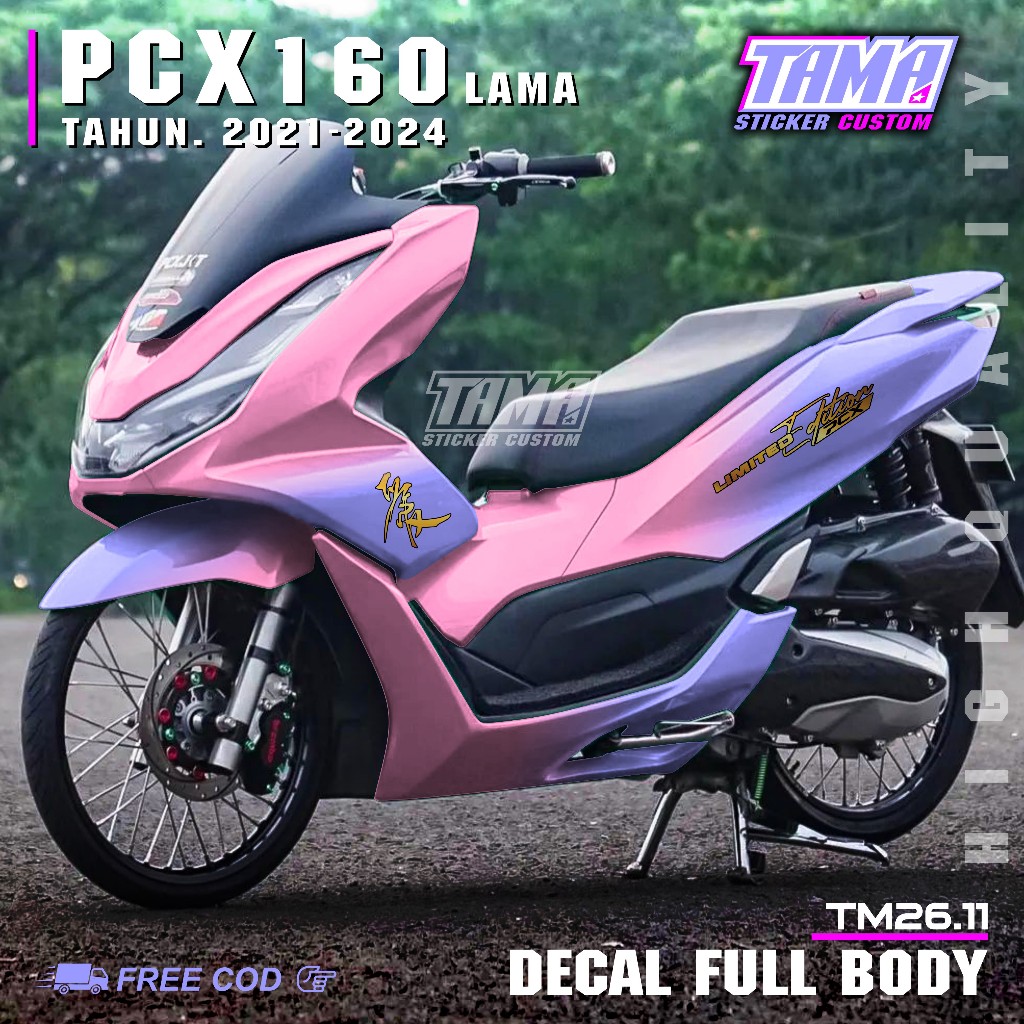 Terbaru COD Sticker Decal Full Body Motor Honda Pcx 160 Lama Abs Cbs Tahun 2021 2022 2023 2024 Stick
