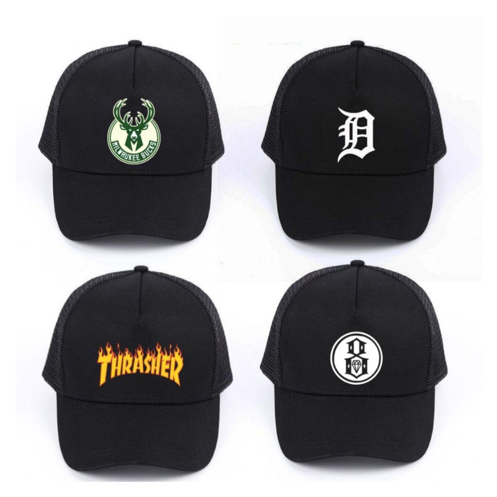Topi jaring jala Pria dewasa/topi Sablon DTF/Topi jaring distro murah