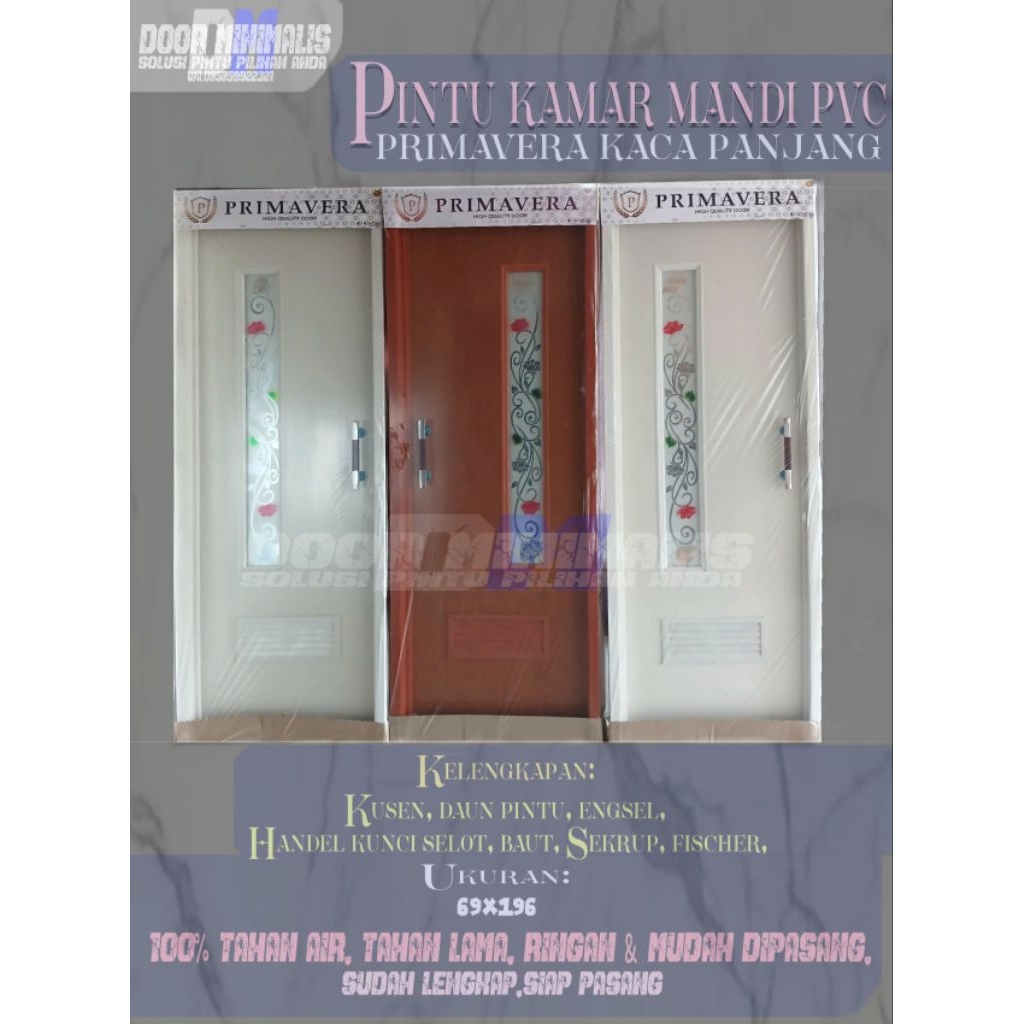 PINTU KAMAR MANDI BAHAN PVC TEBAL MINIMALIS