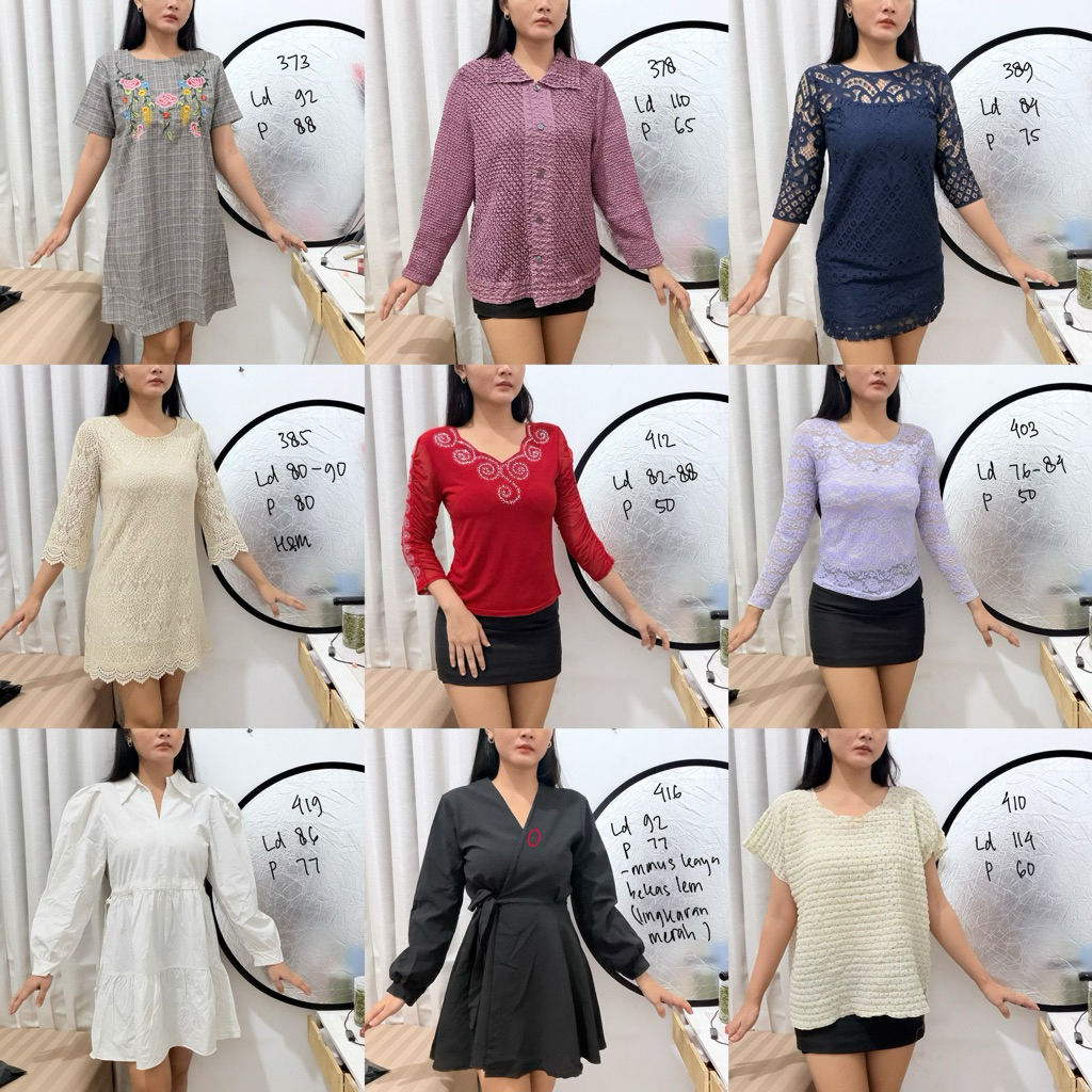 07 Knit Premium Atasan Mix Bluse Rajut / Outer / Sweater lebaran