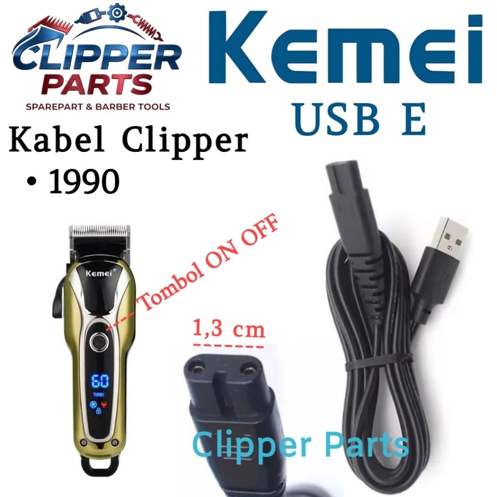 Kabel Kemei 1990 PG1990A Kabel Charger Mesin Cukur Kemei