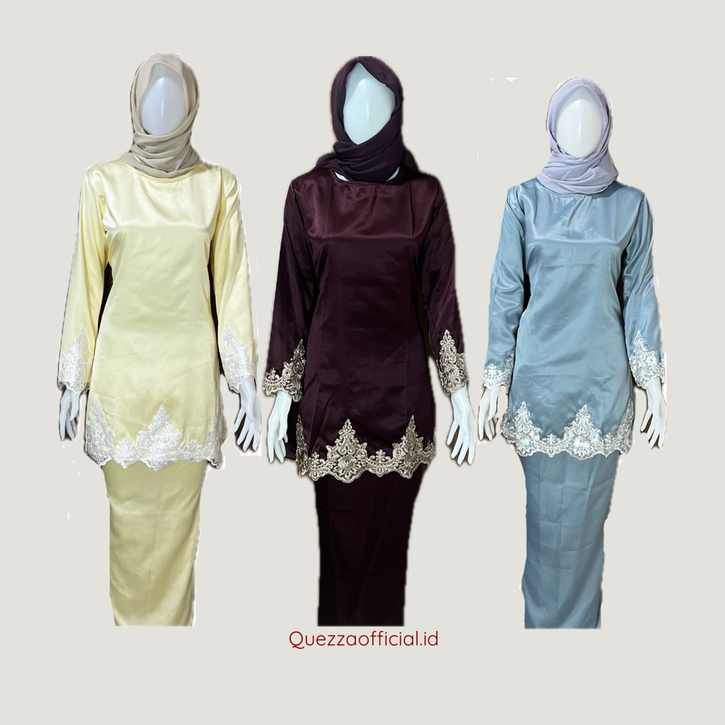 Baju Kurung Renda Malaysia SATU SET (REAL PICT) BISA REQ BUSUI