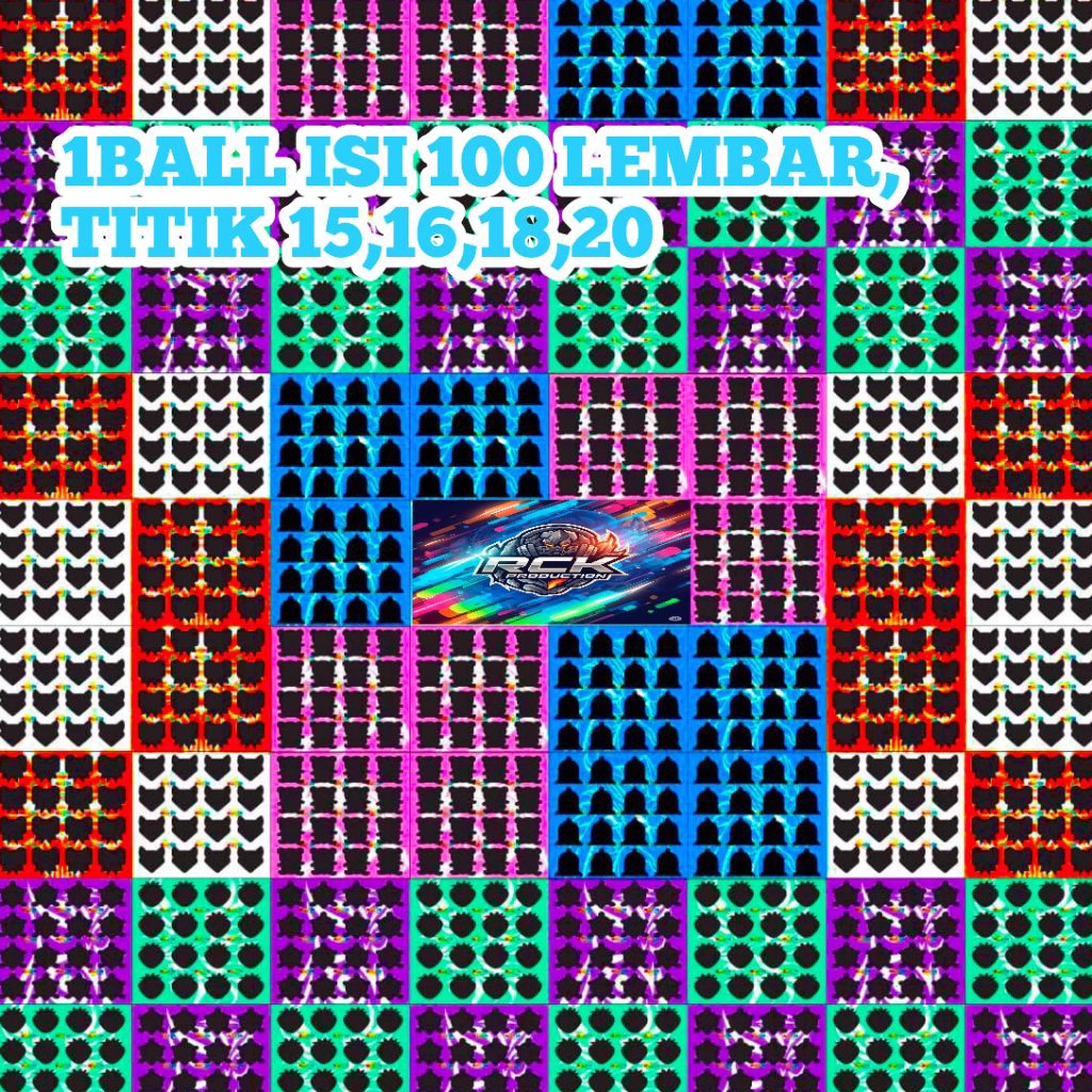 1 ball gosokan bom tengkorak isi 100 lembar titik 15, 16, 18, 20. merek RCK KDI LHM TIA