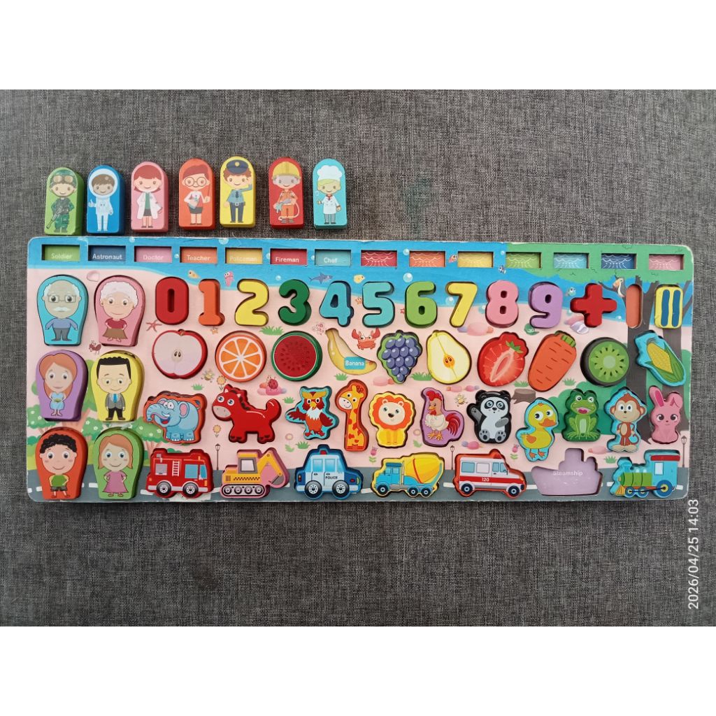 PRELOVED MAINAN EDUKASI ANAK MAINAN PUZZLE KAYU