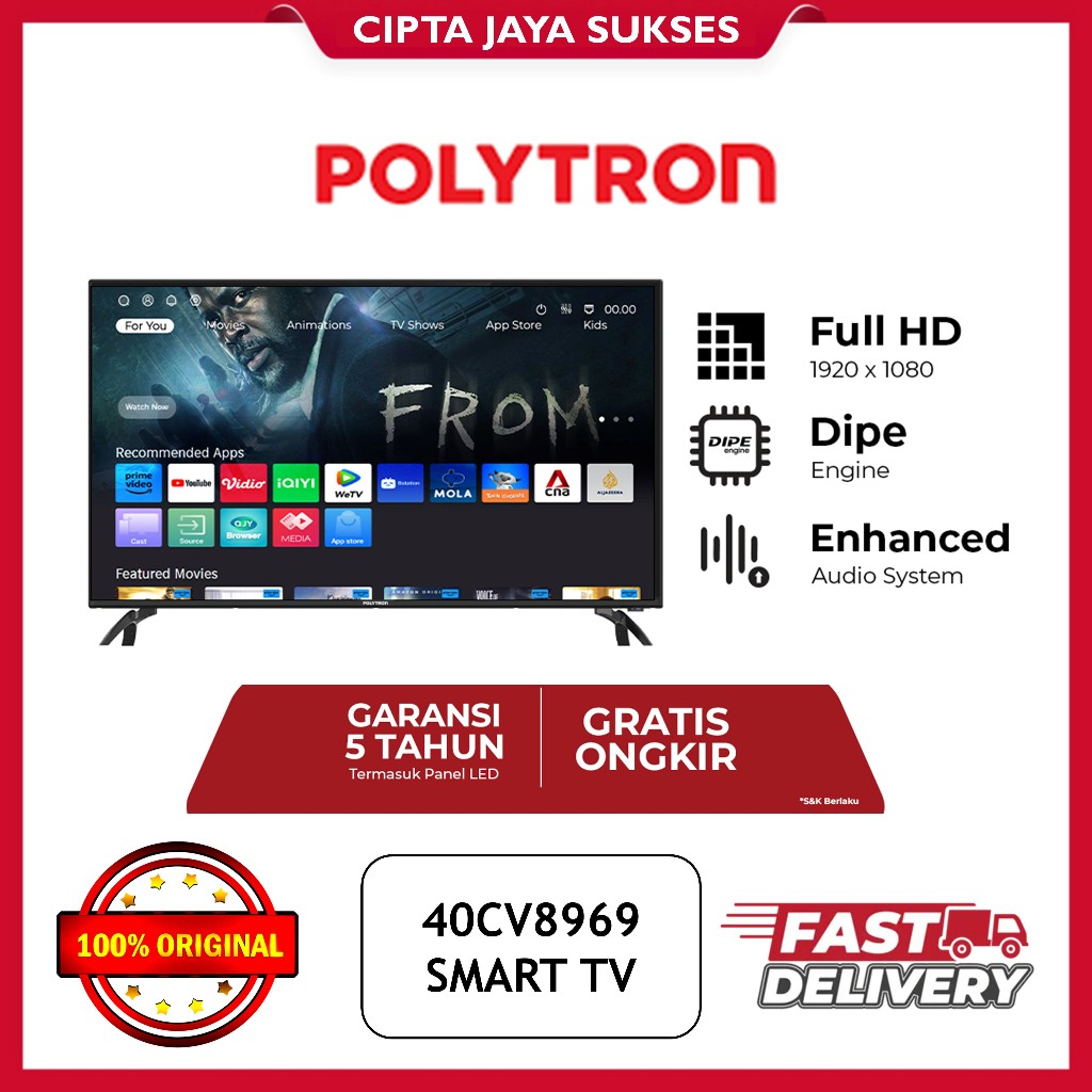 TV POLYTRON 40 INCH SMART DIGITAL TV - 40CV8969