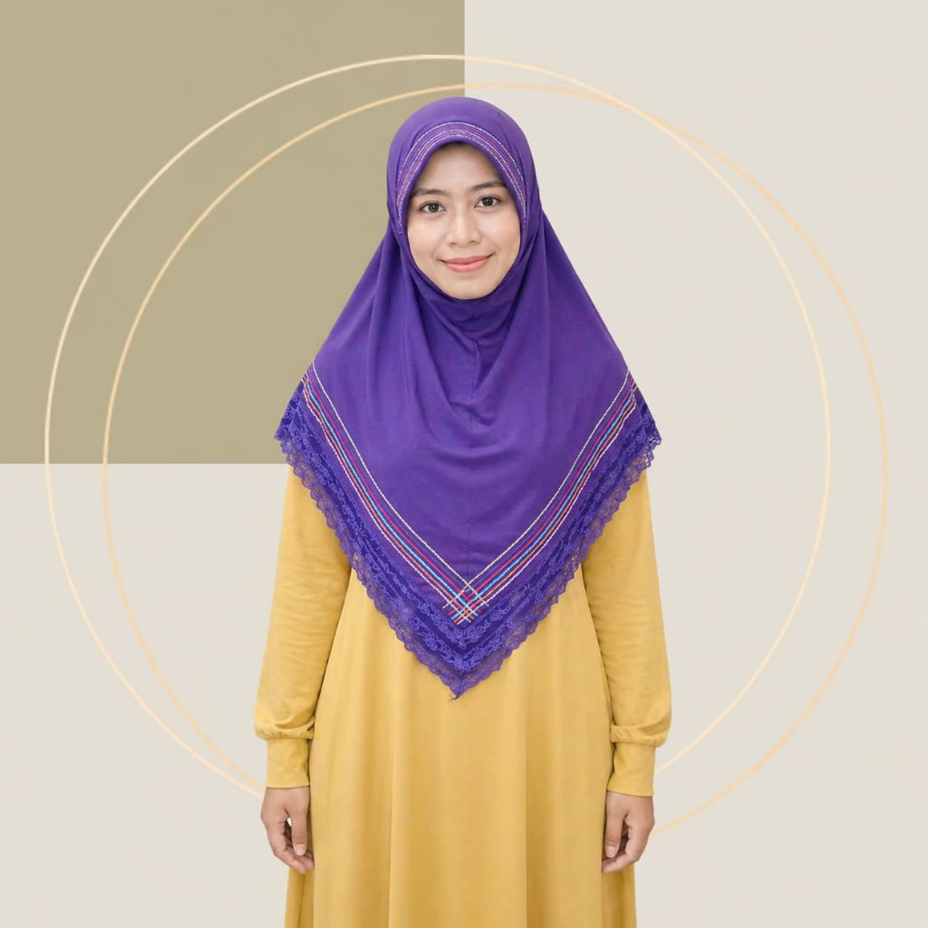 Jilbab Kerudung instan Serut Motif Elnifa Hijab Bergo Jersey Remaja Dewasa Kekinian Terbaru Murah