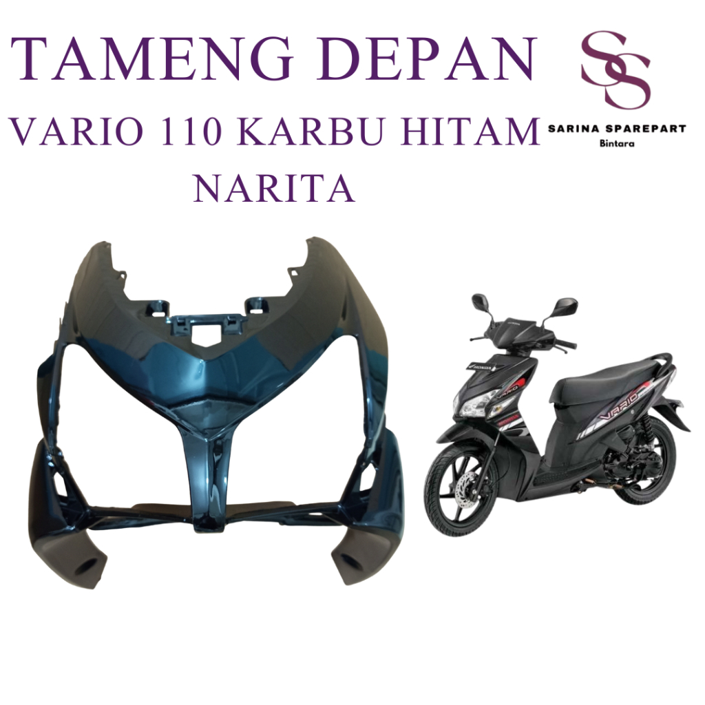Tameng Panel Depan Vario 110 Karbu Cover Body Tameng Depan Vario 110 Karbu KVB HITAM Narita