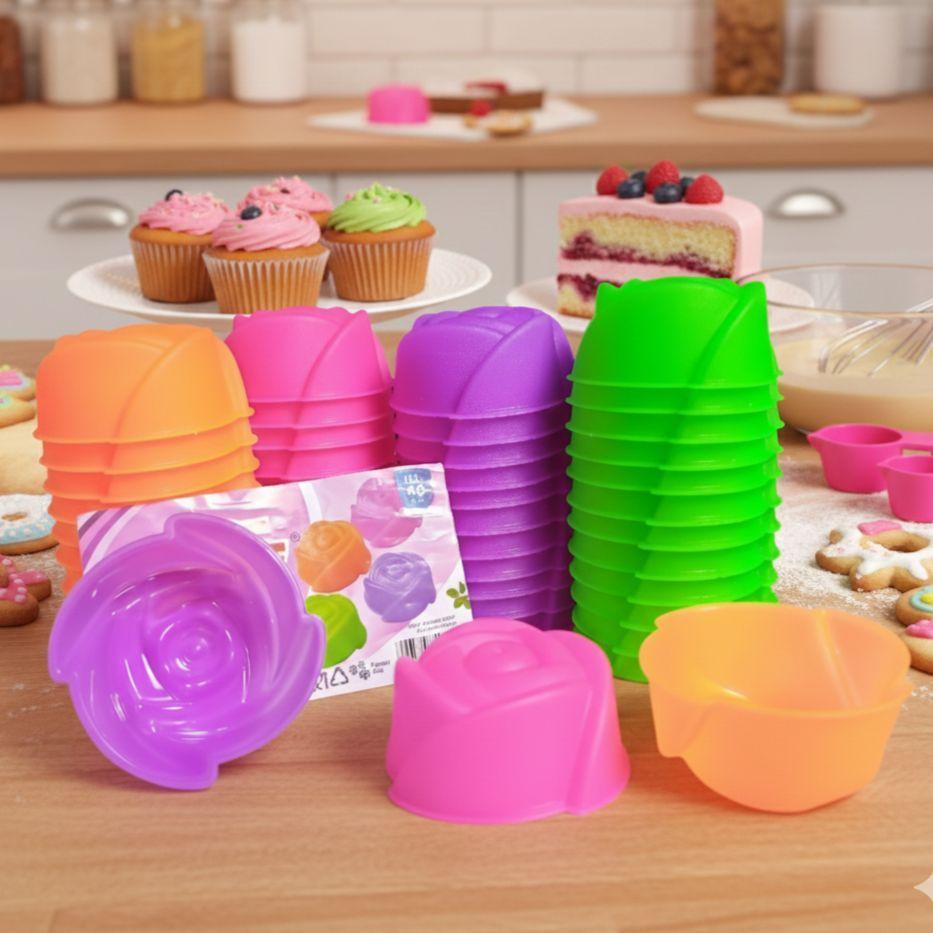 2 LUSIN Cetakan Puding Mawar Serbaguna Plastik Kh