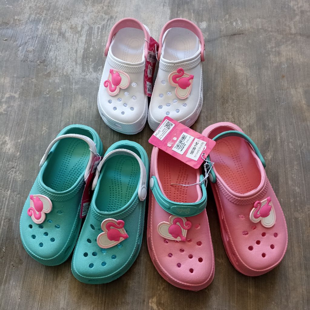 ZANDILAC Barbie Sandal Anak Wanita Perempuan Cewek Baim Kodok Empuk Nyaman CH430044WT