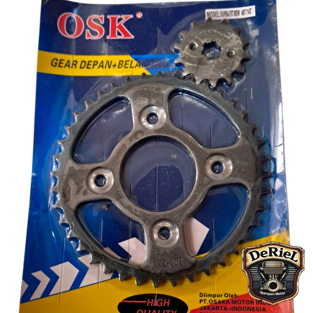 GEAR GIR SET DEPAN BELAKANG 12T / 40T REVO ABSOLUTE BLADE KARISMA SUPRA X 125 SUPRA FIT NEW