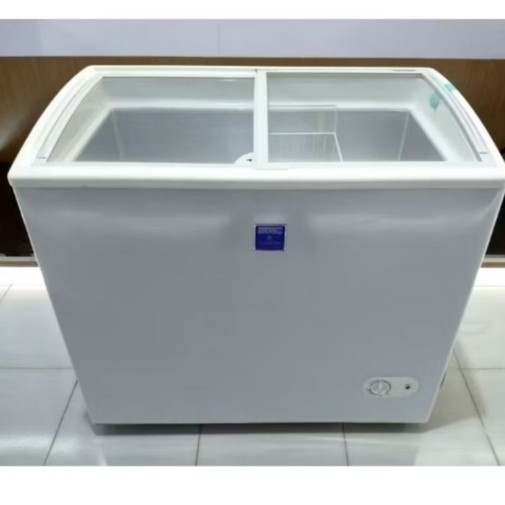 SHARP FRW 210 CHEST FREEZER BOX KACA SLIDING 212 LITER