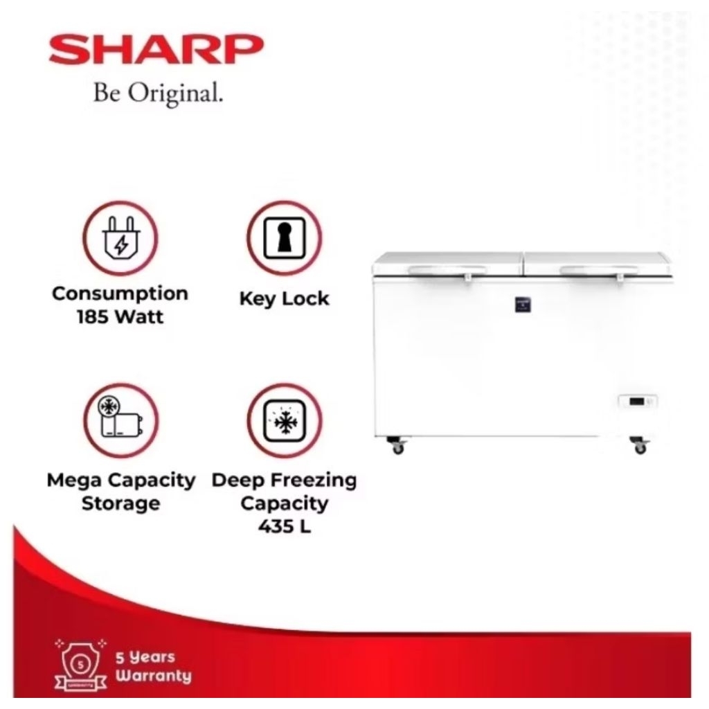 FREEZER BOX SHARP FRV450 KAPASITAS 450 LITER/ PROMO
