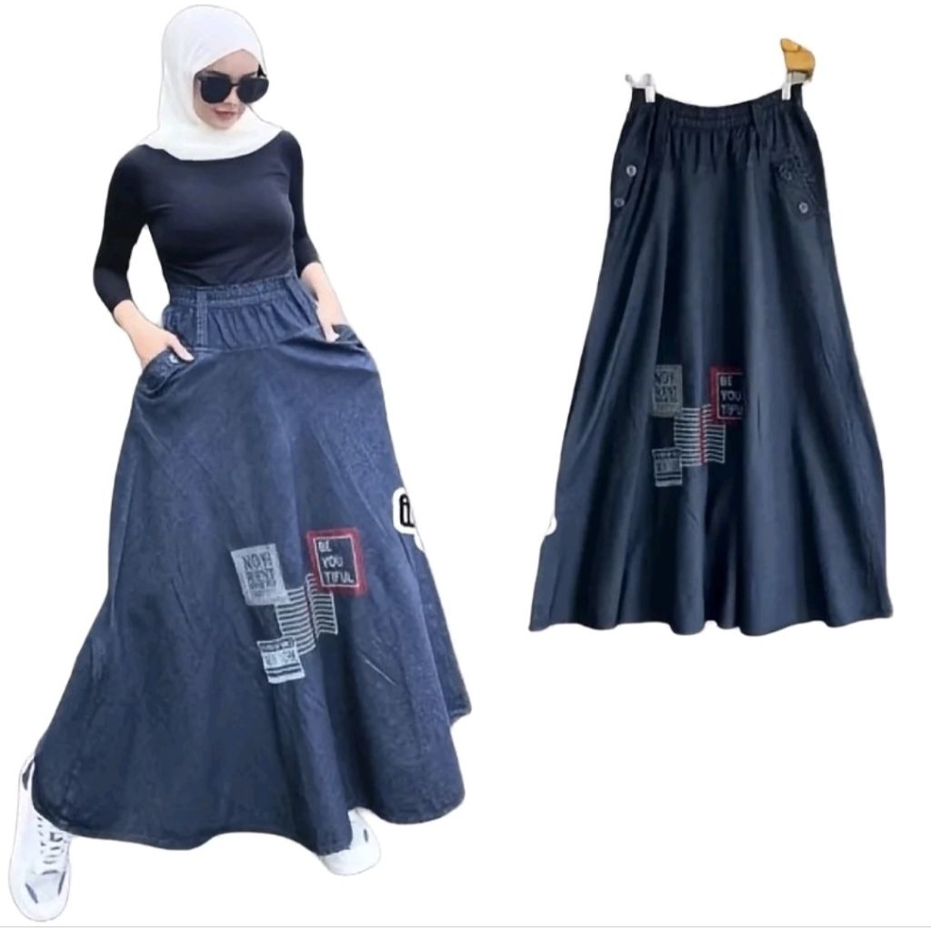 Umbrella Bordir Rok Jeans