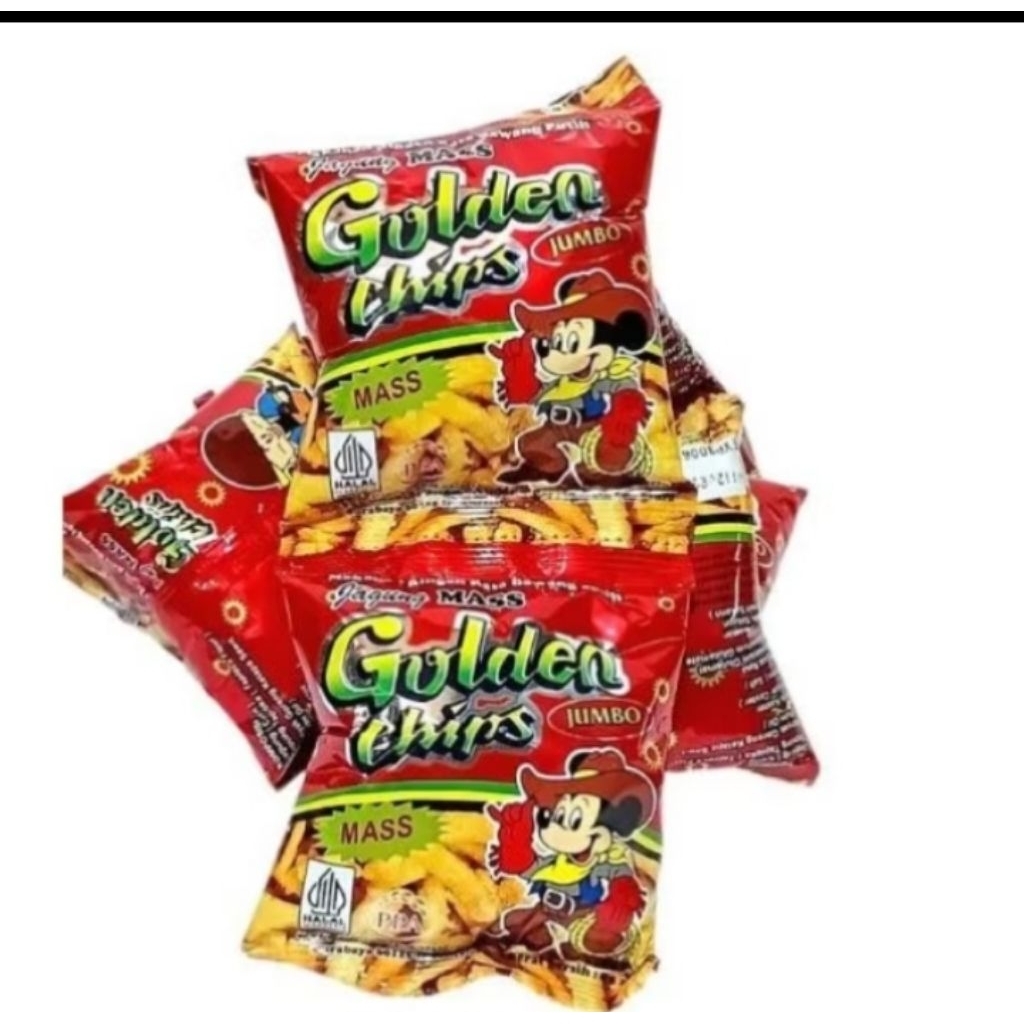 GOLDEN CHIPS  { isi 5} // JAJAN JADUL // SNACK RENYAH // SNACK 500.an
