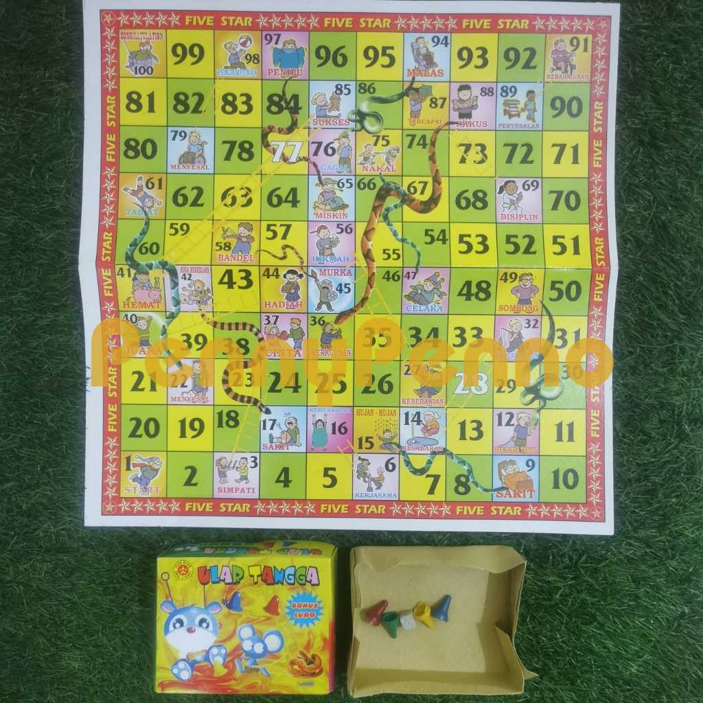 Mainan Tradisional Ular Tangga Mainan Jadul Jaman Dulu Board Game