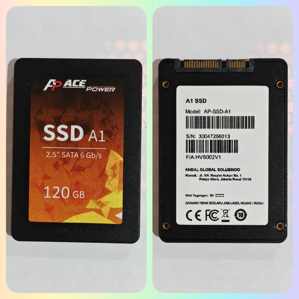 SSD 120GB Ace Power Sentinel 100% 120 GB Second Bekas SATA Murah 128 SSD Bekas Second Seken Copotan 