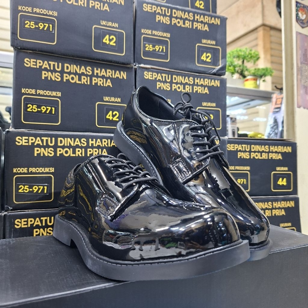 SEPATU PDH ORIGINAL PEMBAGIAN POLRI/SEPATU DINAS HARIAN PNS POLRI PRIA