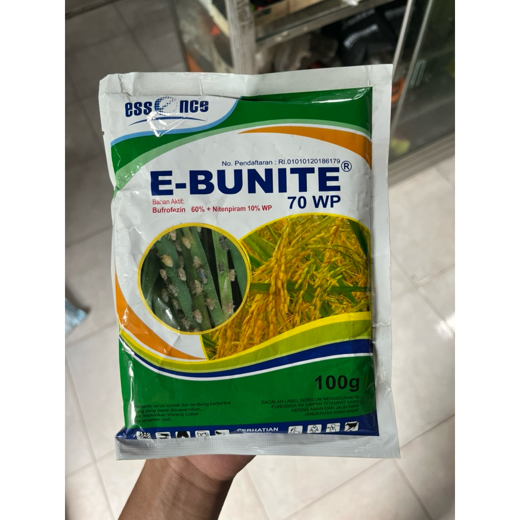 Insektisida E-BUNITE Buprofezin + Nitenpiram 70WP ampuh untuk hama belalang dan wereng coklat padi