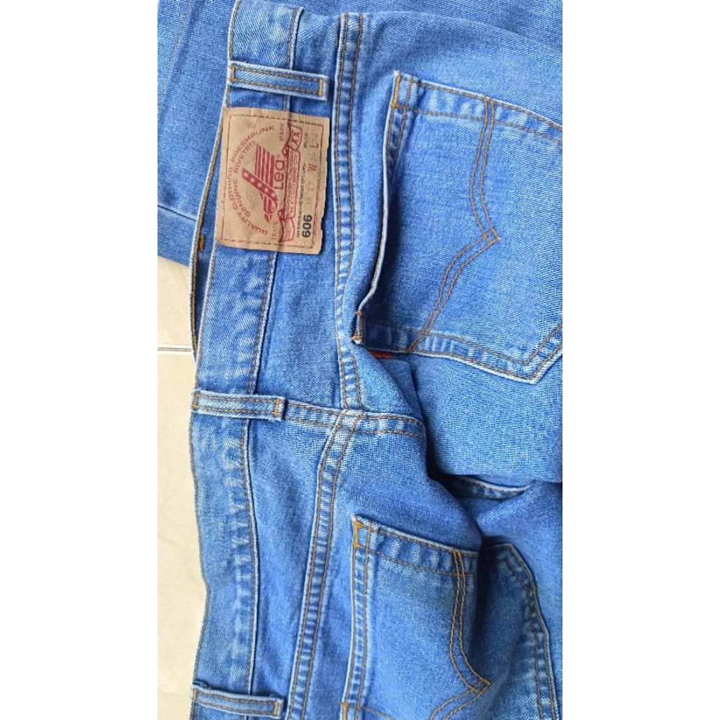 celana jeans lea vintage orange label original size 38 preloved
