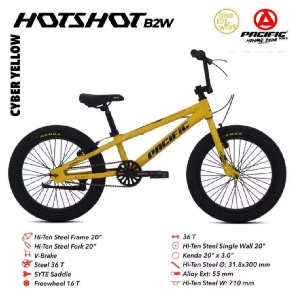 Sepeda BMX 20 PACIFIC HOTSHOT B2W Sepeda BMX 20inch Murah