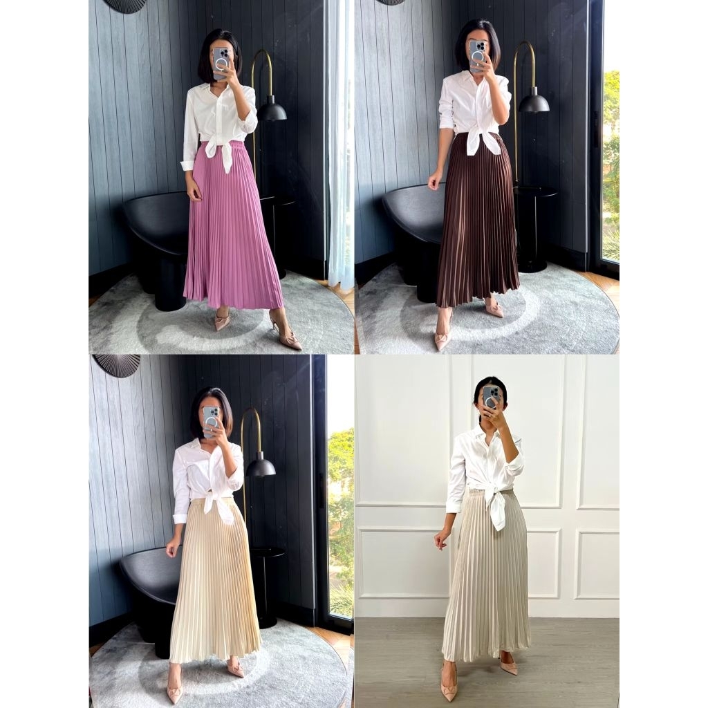 preloved rok plisket premium