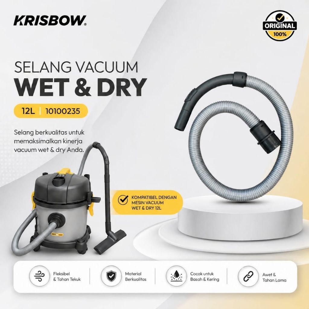 100% Original Selang Vacuum Cleaner Wet & Dry 12L Krisbow / Selang Vacuum Krisbow / Hose vacuum kris