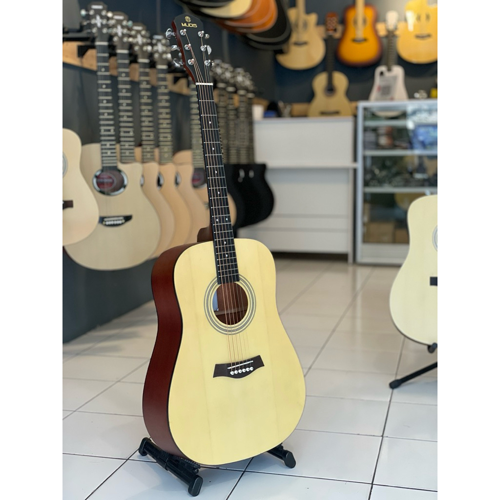 Gitar Akustik elektrik mudis D190 solid