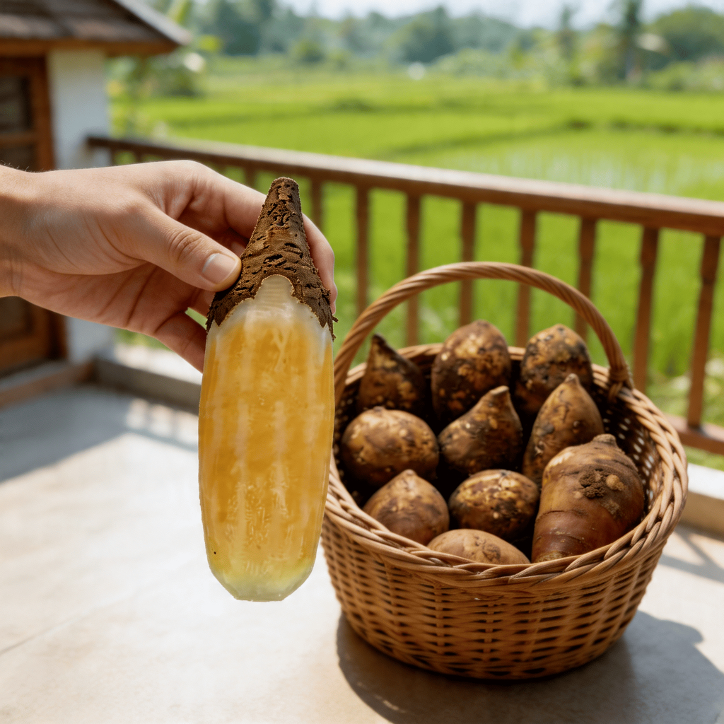 Ubi Yakon Wonosobo Asli 500gr - Ubi Yacon Kuning Manis Original Segar