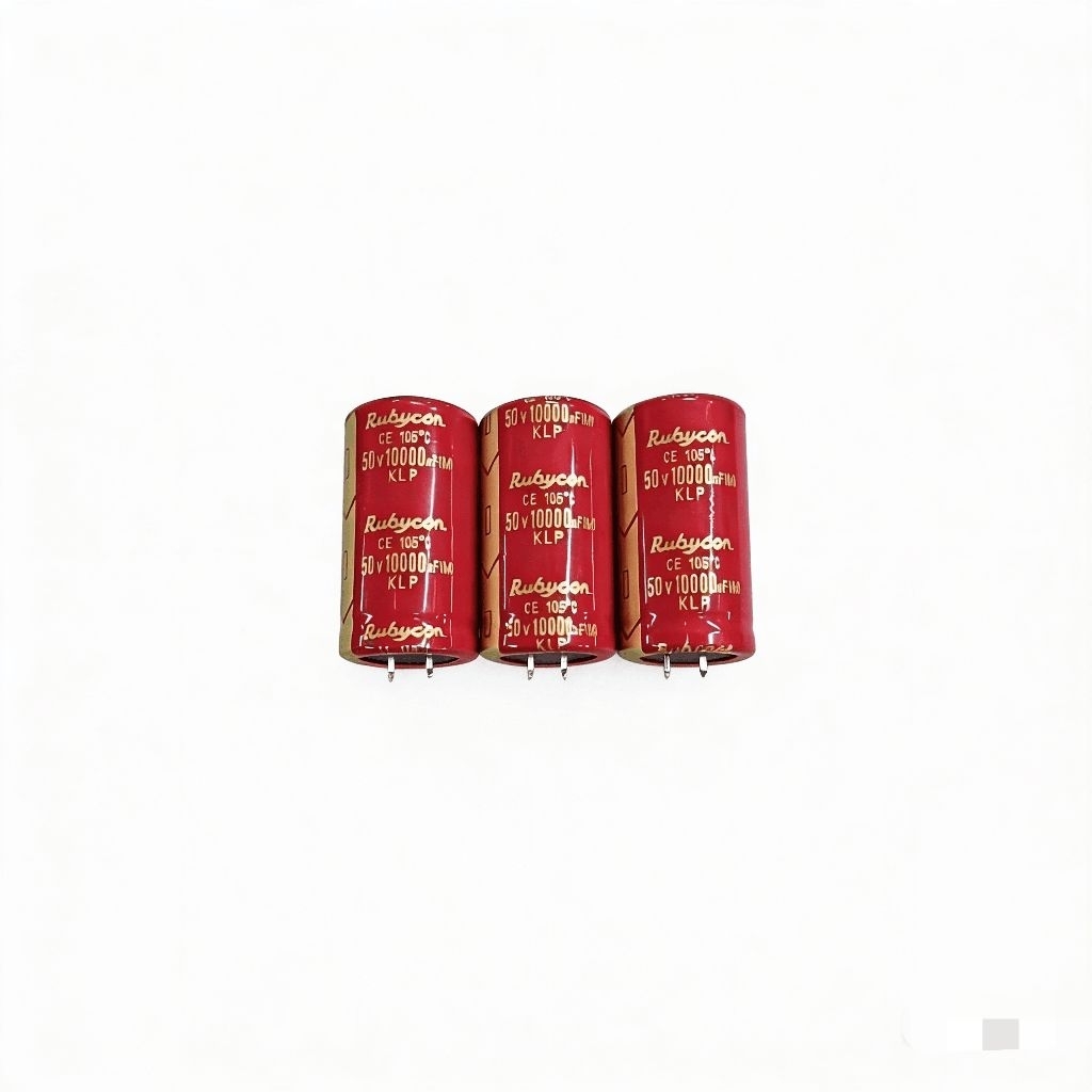 KAPASITOR ELCO 10000Uf-50V VOLT RUBICON MERAH ORIGINAL Asli