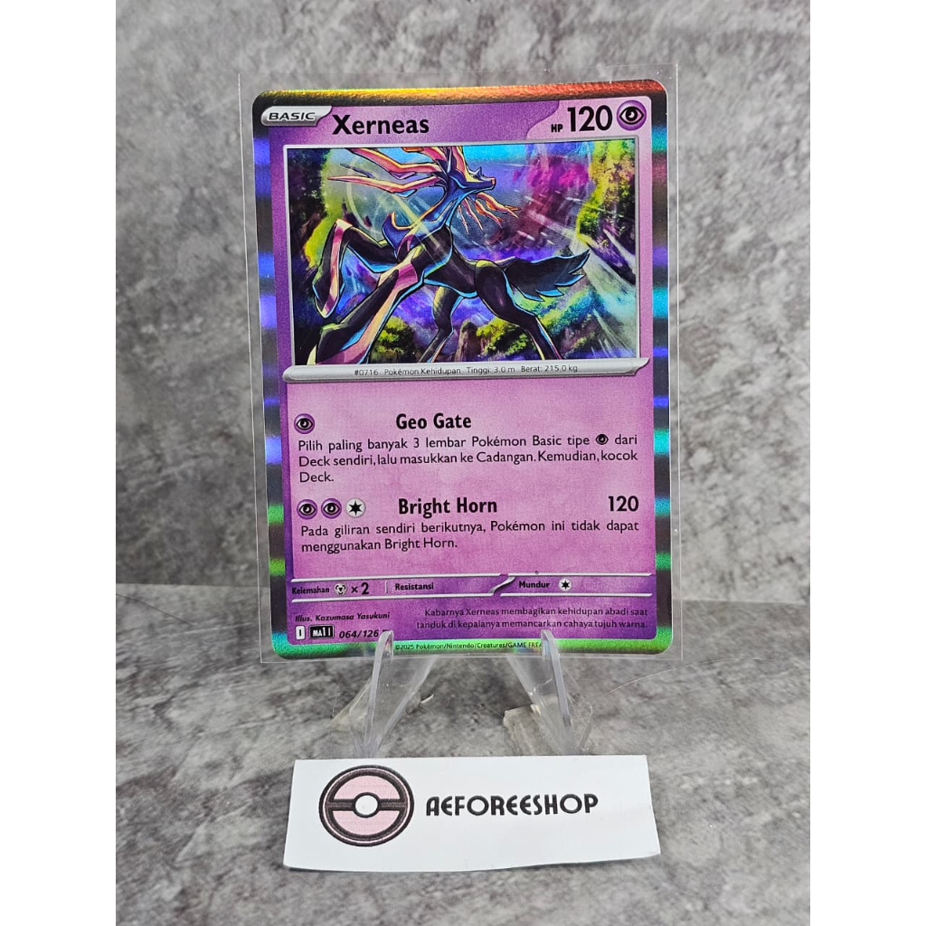 Kartu Pokemon Indonesia 2025 - Xerneas R 064/126 - Kebangkitan Legenda (MA1)