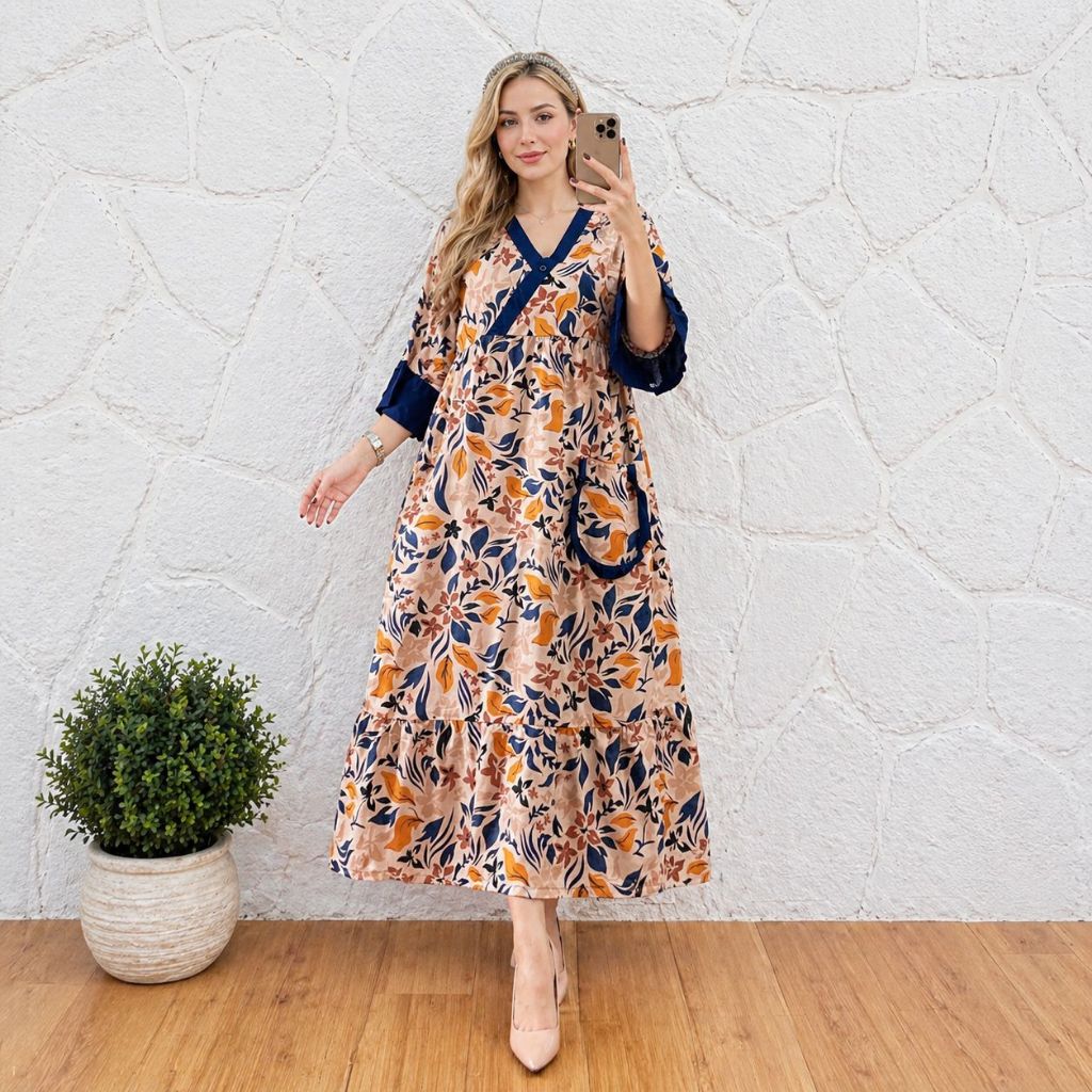 M&R - Daster Madam Motif Batik Rayon Grade A Busui Jumbo