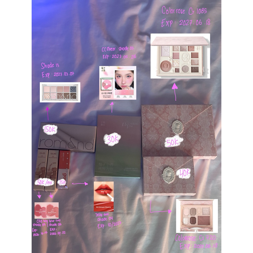 NEW, UNUSED Makeup. Clio Romand Goutte Colorrose CCsheer