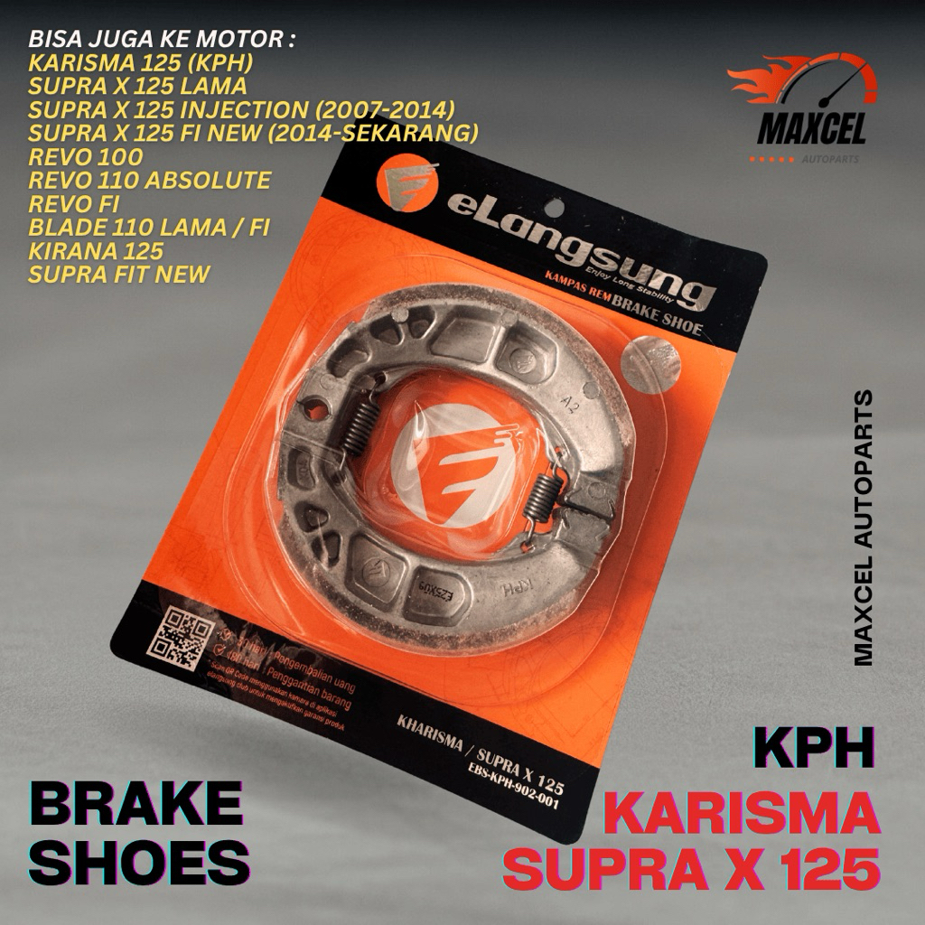 KAMPAS REM BELAKANG TROMOL BRAKE SHOES - KARISMA SUPRA X 125 BLADE REVO ABSOLUTE