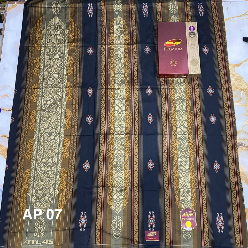 SARUNG ATLAS PREMIUM 790 songket jacquard gold original