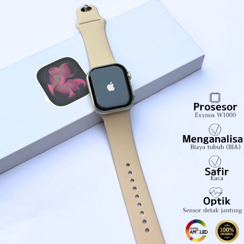 ORI 100% Apple Watch Series 11 42mm 46mm Jam tangan pintar multifungsi Model pria dan wanita I Monit