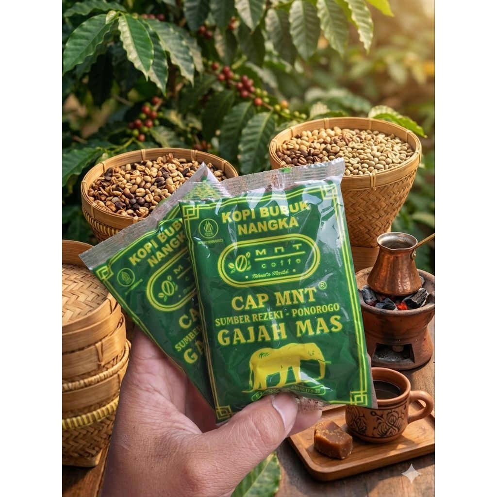 KOPI BUBUK NANGKA cap mnt GAJAH MAS halal 75 gr