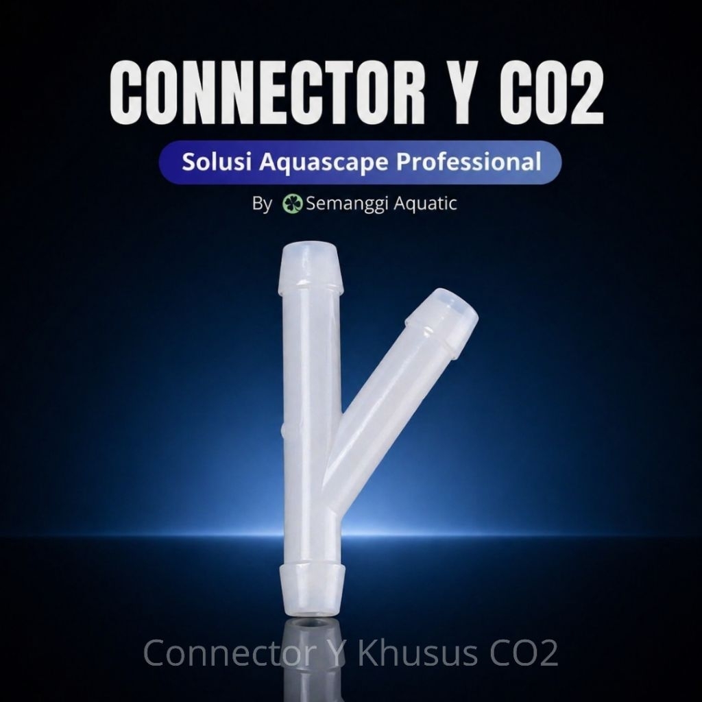 Connector Y / Sambungan Selang Y / Sambungan Selang CO2 DIY Aquarium