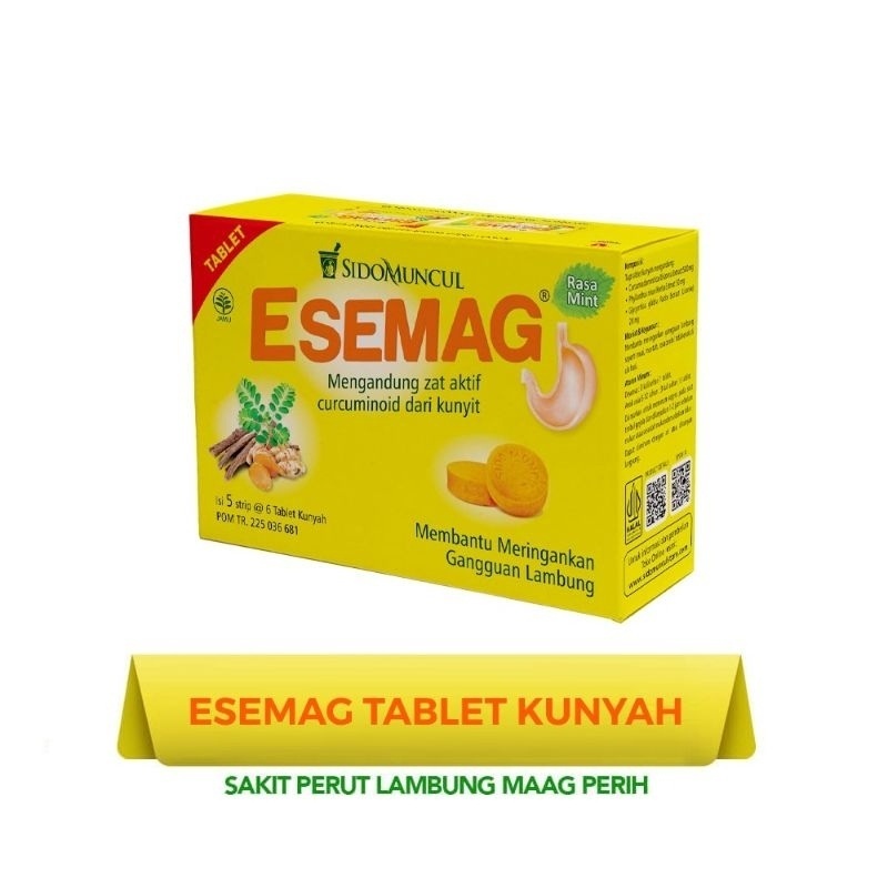 Esemag Tablet Sidomuncul Box Isi 5 Strip | Obat Maag | Obat Asam Lambung