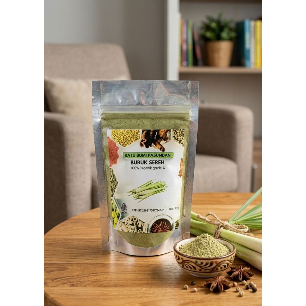 Sereh Bubuk Asli 100%/Serai Bubuk 250Gr