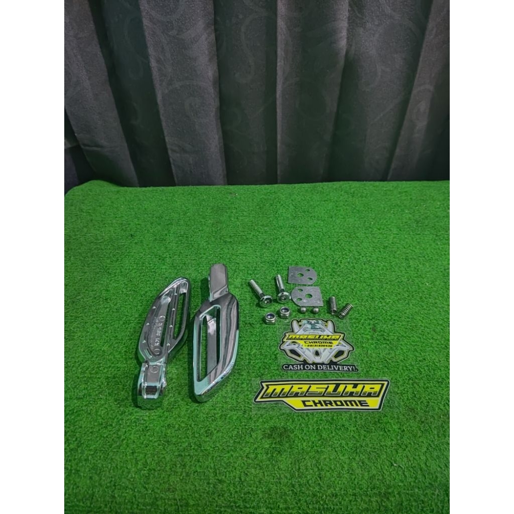 Footstep Scoopy Original Bawaan Motor Sudah Di Chrome