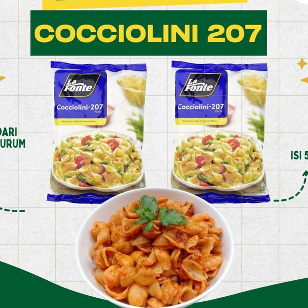 Makaroni Pasta La Fonte Cocciolini no.207 450gr (kerang)