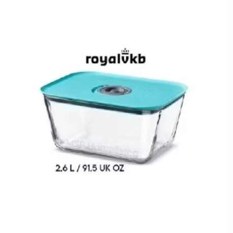 CLEARENCE SELL ROYAL VKB GLASS FOOD CONTAINER 2,6 L TEMPAT MAKAN MPASI KACA GELAS SILIKON