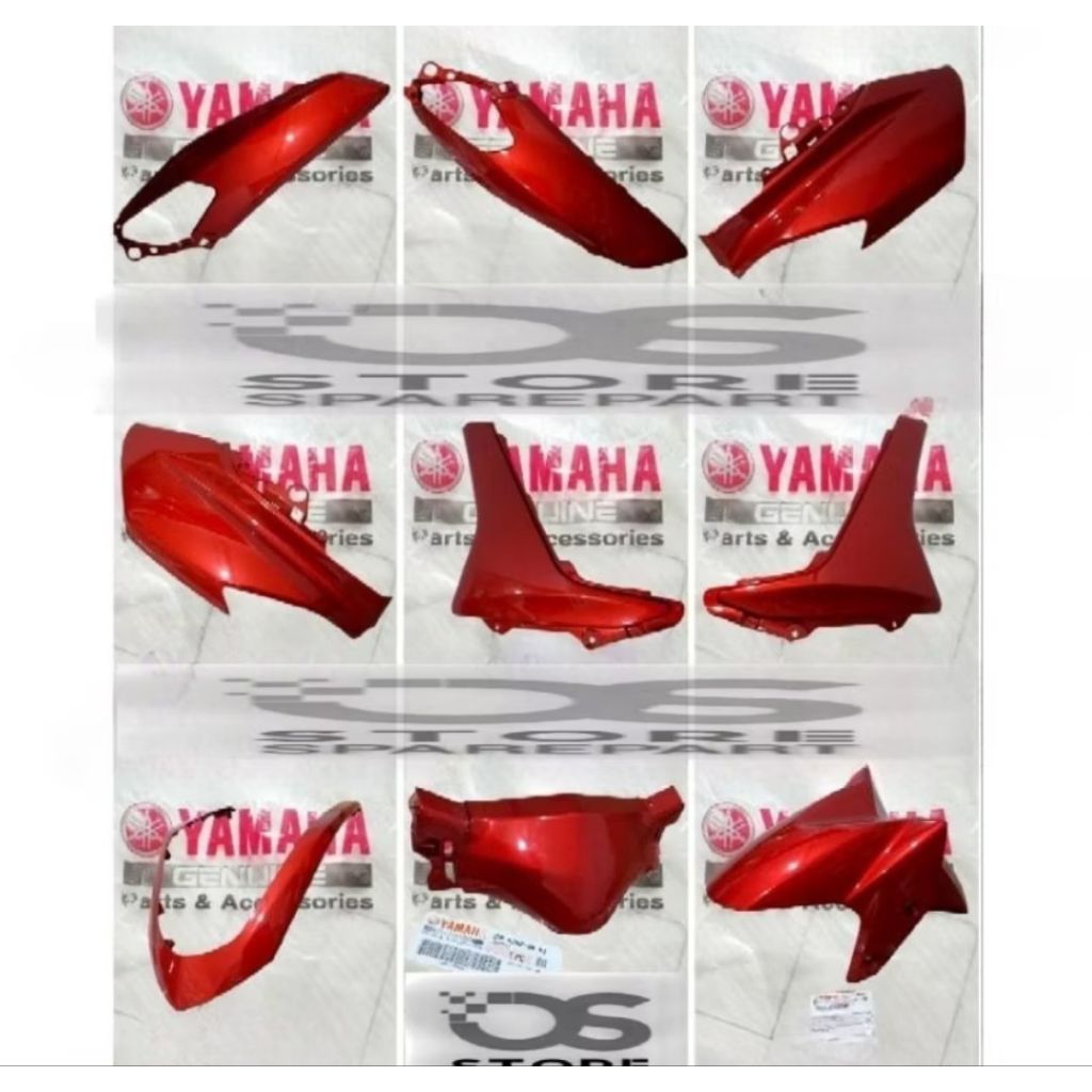 BODY HALUS NMAX OLD 2015-2019 (2DP) MERAH GLOSSY ASLI ORI YAMAHA