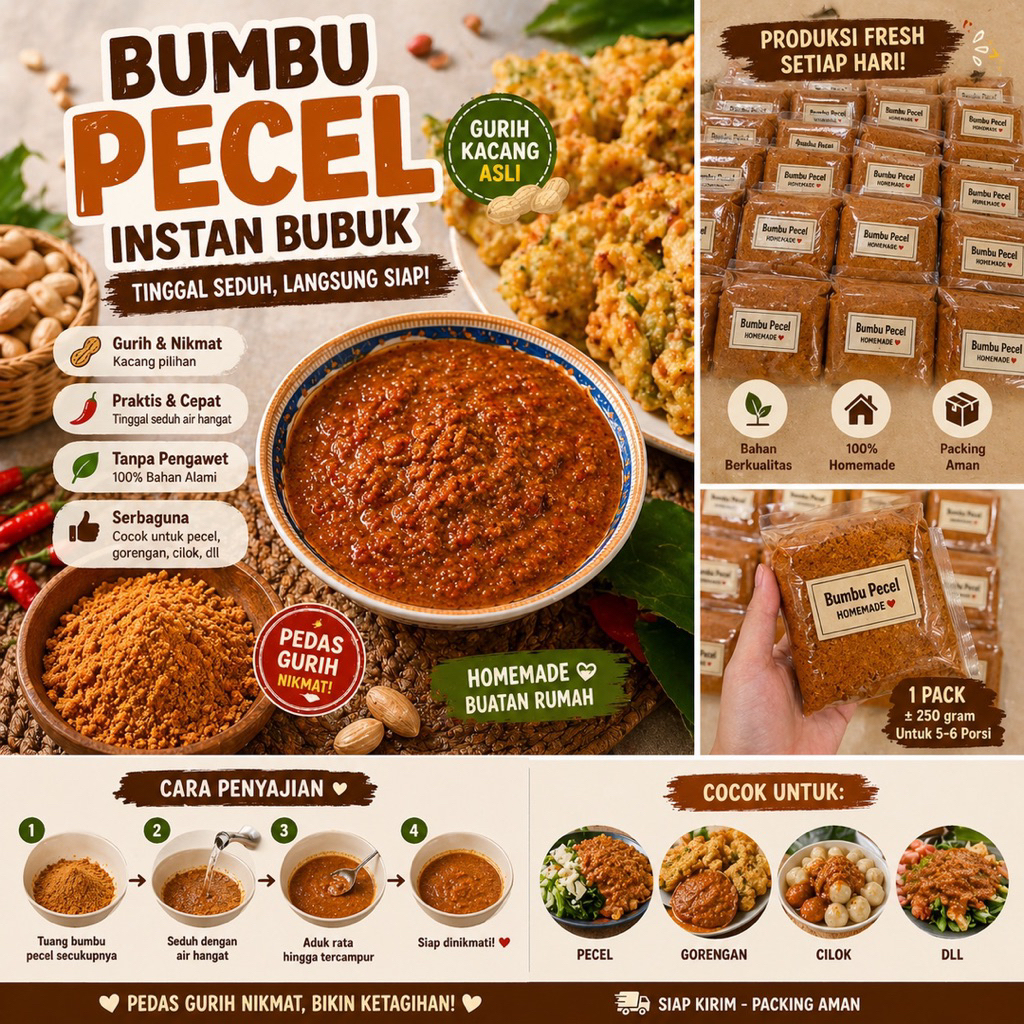 bumbu pecel kiloan | bumbu pecel instan | bumbu pecel khas blora