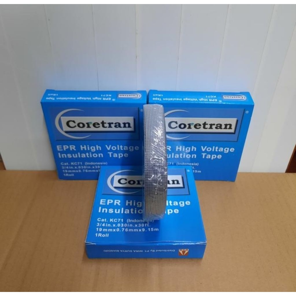 Isolasi Listrik Rubber tape coretran tahan air / Isolasi tarik Rubber