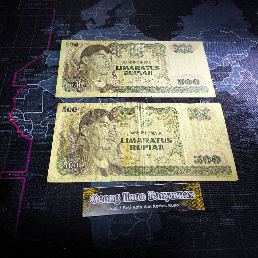Koleksi 500 Rupiah Sudirman Tahun 1968 Original Bagus