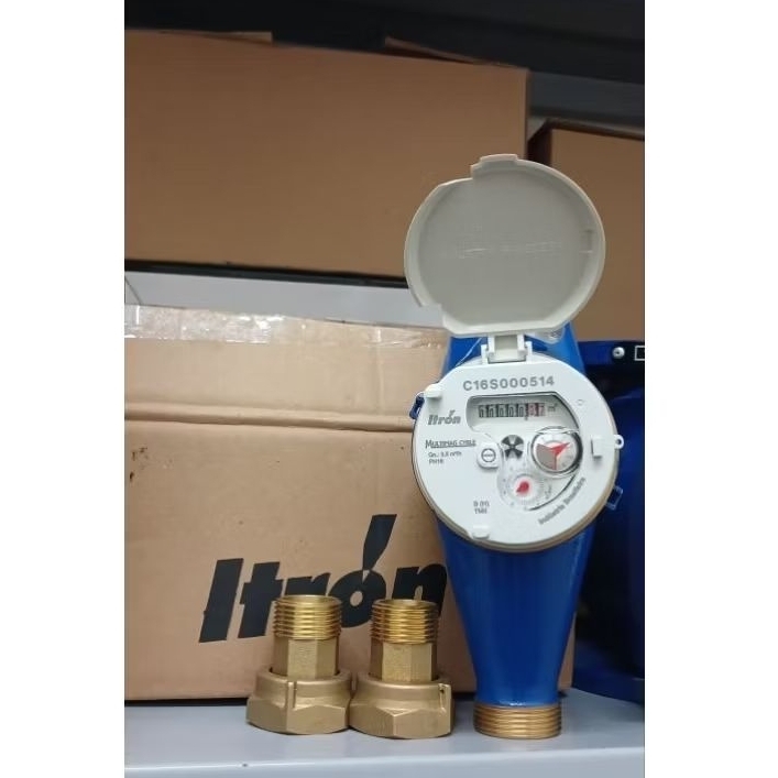 Water Meter ITRON 1 Inch DN 25mm/Meteran Air Bersih Merk ITRON 1 Inch PDAM
